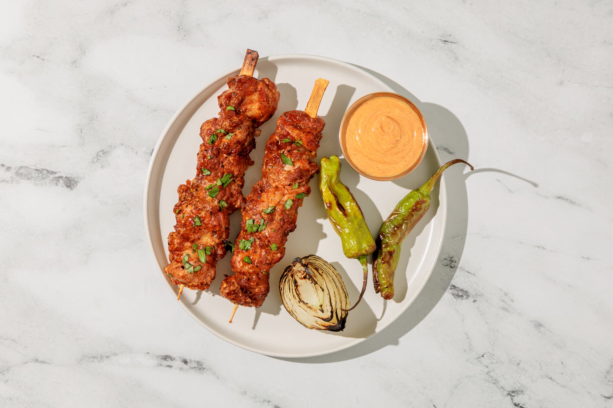 Peri Spice chicken skewers